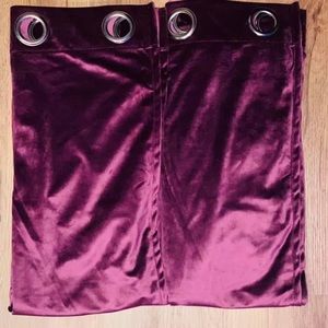 New velvet purple curtain panels (2)